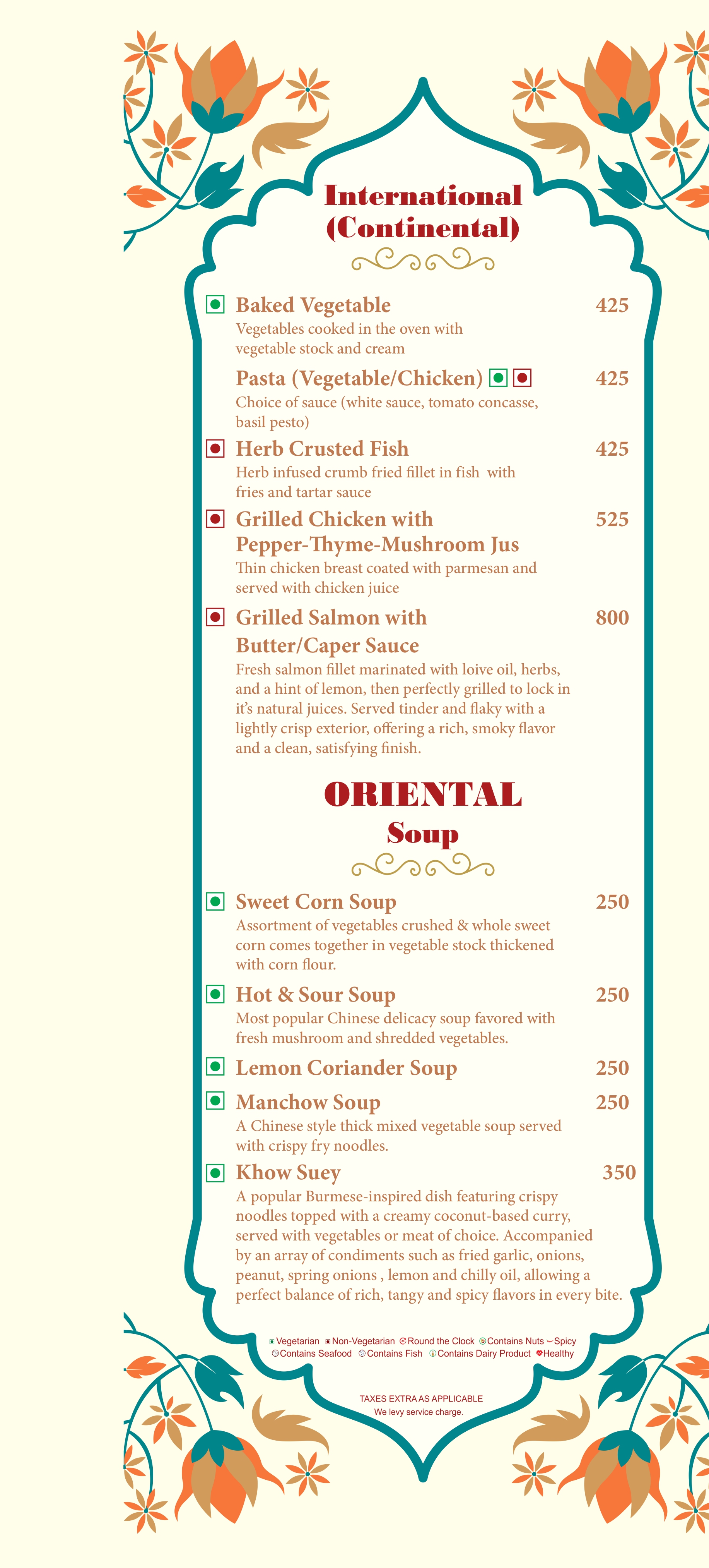 Menu Page 9